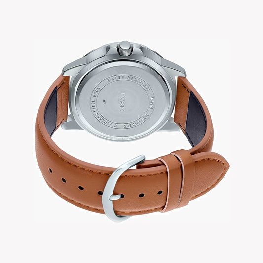 CASIO MTP-VD300L-2E SPORTY ELEGANCE - MEN'S STYLISH LEATHER & BLUE DIAL TIMEPIECE-i-Watch-2