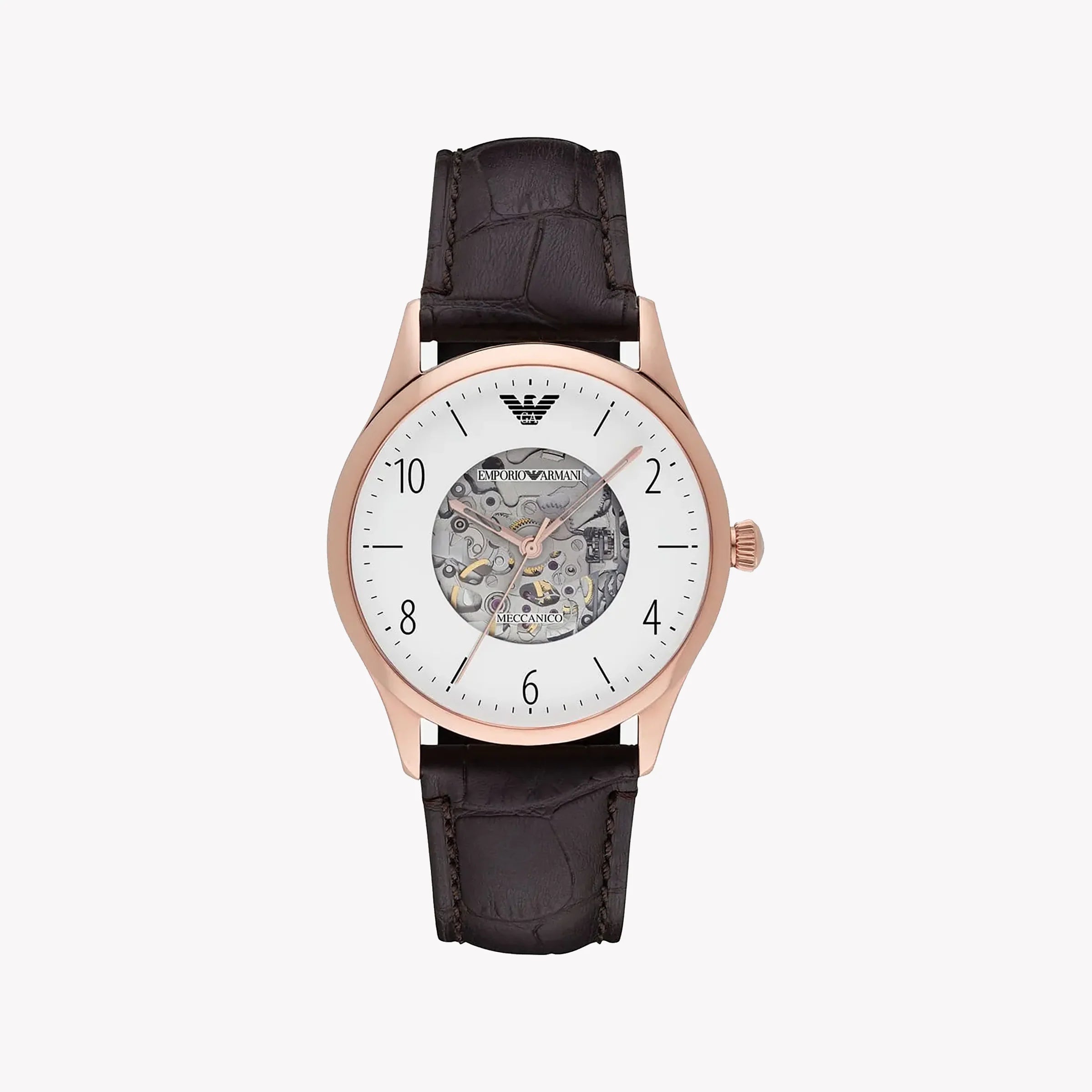 EMPORIO ARMANI ベージュ ベスト　レザー Emporio Armani Men's Rose Gold Watch, Brown Leather | Ar1920 – i-watch