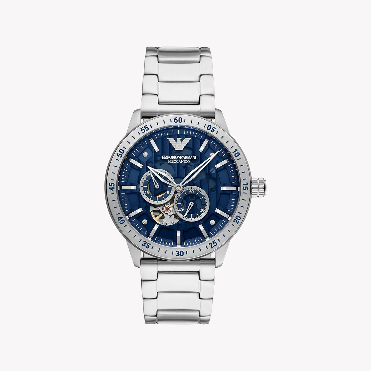 EMPORIO ARMANI AR60052 - BOLD BLUE DIAL MEN'S TIMEPIECE - STYLISH & STURDY