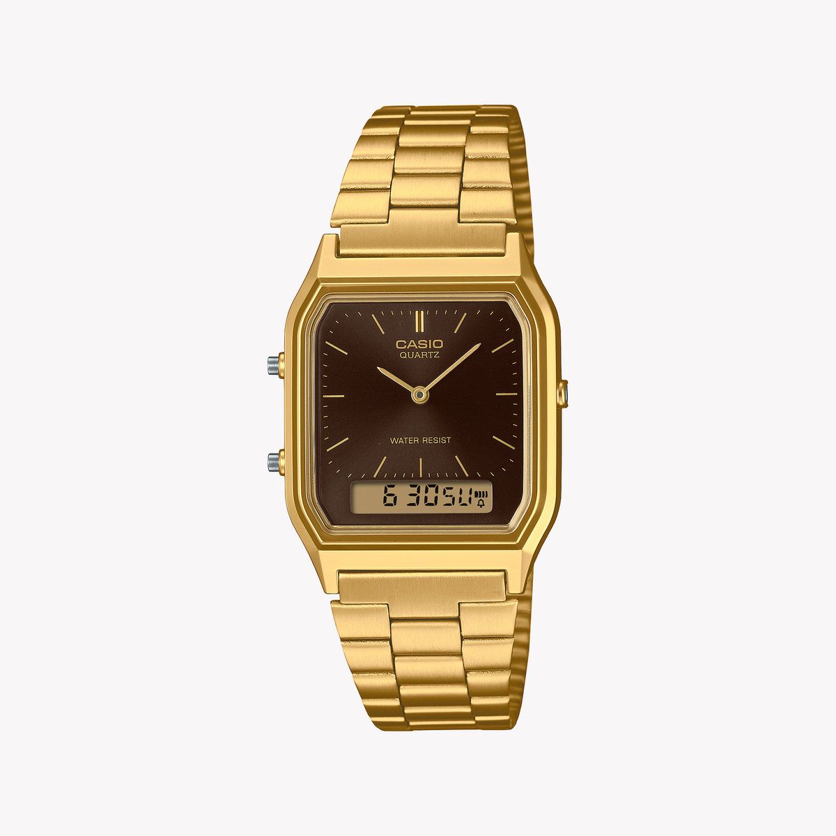 CASIO AQ-230GA-5AMQYES - GOLDEN ELEGANCE COMPACT - CHIC FUNCTIONALITY FOR THE MODERN WOMAN