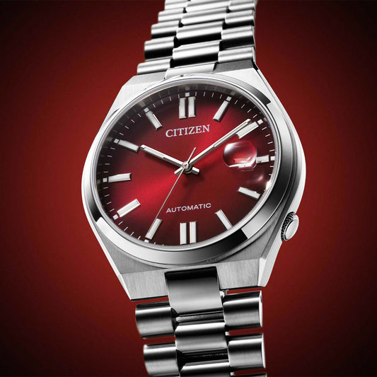 CITIZEN NJ0150-56W - DYNAMIC PRECISION MEN'S AUTOMATIC WATCH WITH STYLISH RED DIAL-i-Watch-2
