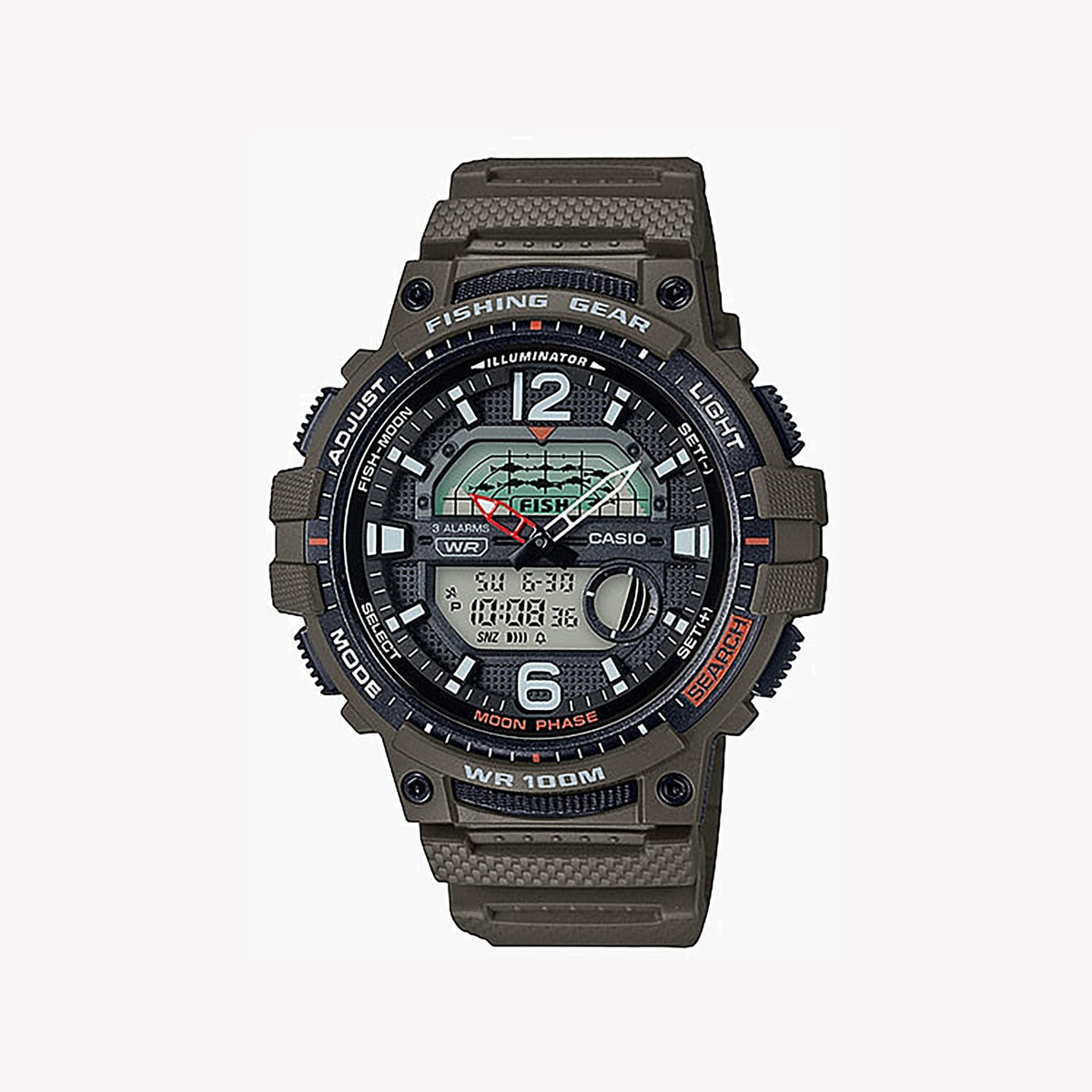 CASIO WSC-1250H-3AVDF ADVENTURE READY - RESILIENT MEN'S WATCH WITH BROWN RESIN BAND AND DIGITAL DIAL