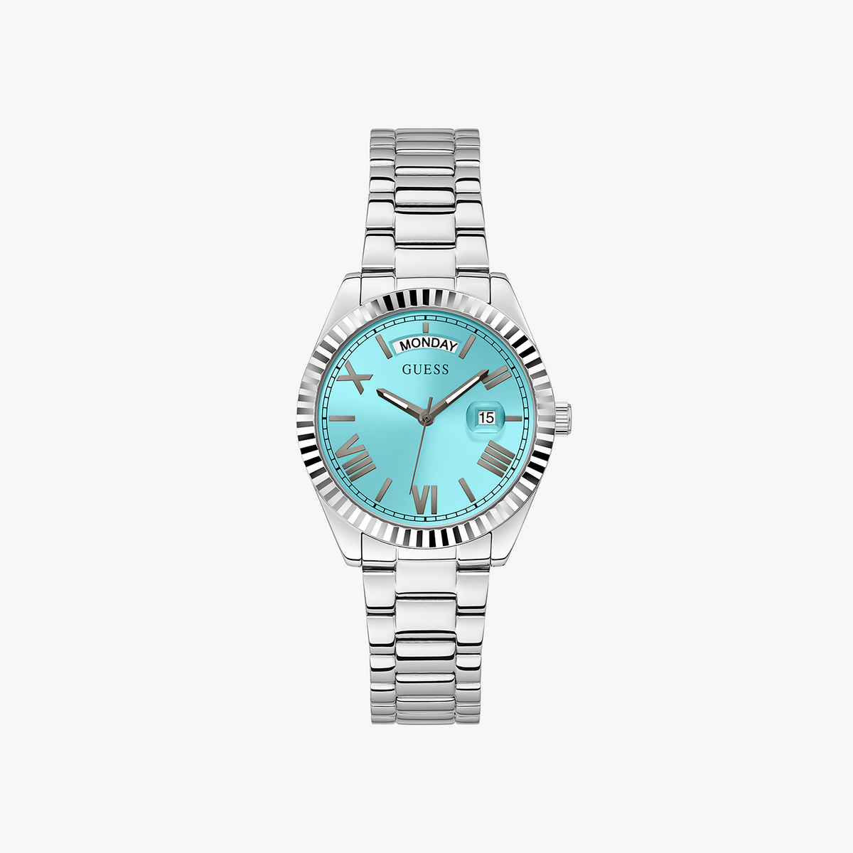 GUESS GW0308L4 STUNNING TIMEPIECE - ELEGANT BLUE DIAL & SILVER STAINLESS STEEL BAND Women's Watch