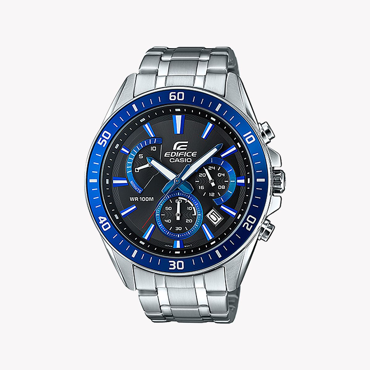 CASIO EDIFICE EFR-552D-1A2VUDF - SPORTY PERFORMANCE MEN'S WATCH WITH BLUE DIAL & STEEL BAND