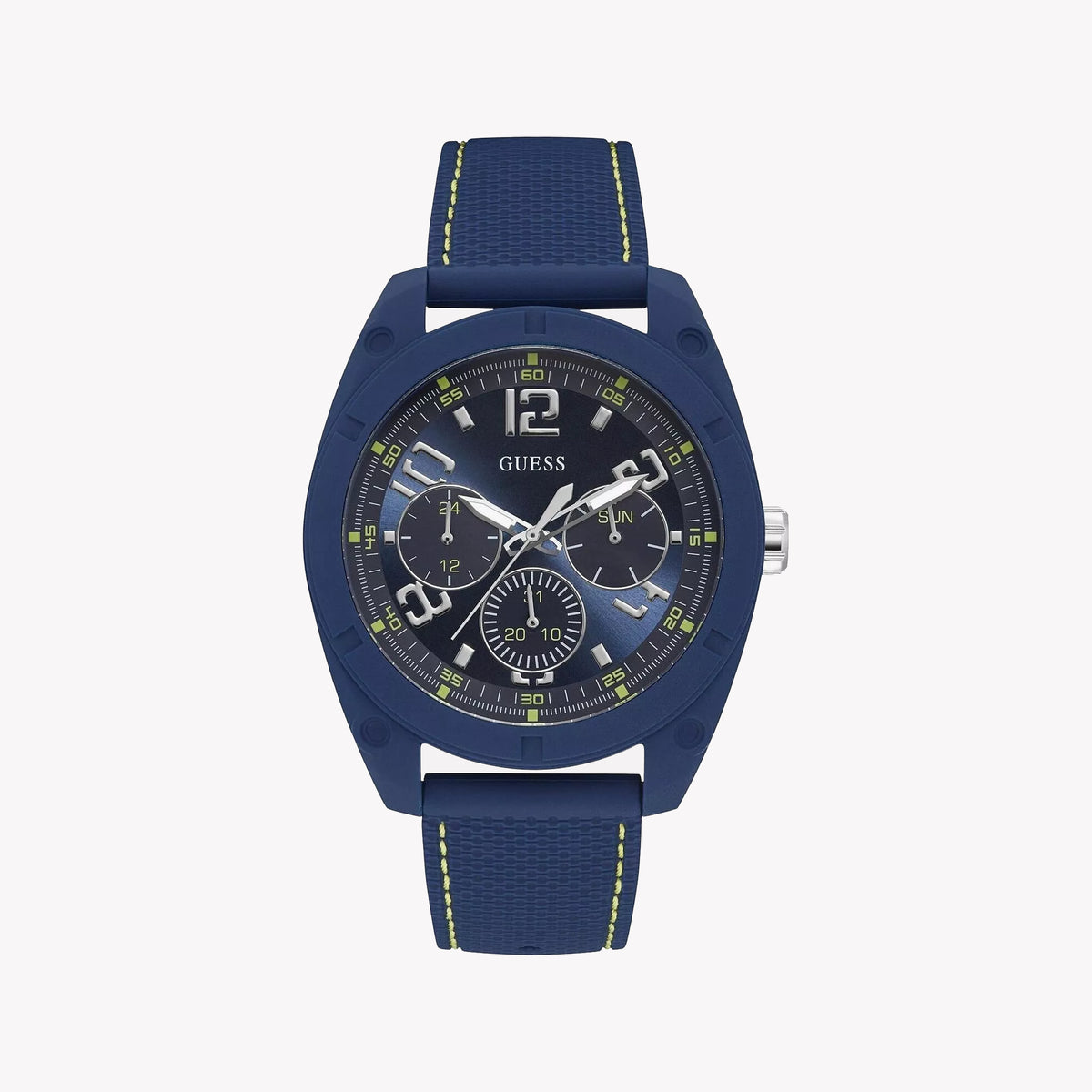 GUESS W1256G3 - VIBRANT BLUE STAINLESS STEEL TIMEPIECE FOR THE MODERN MAN