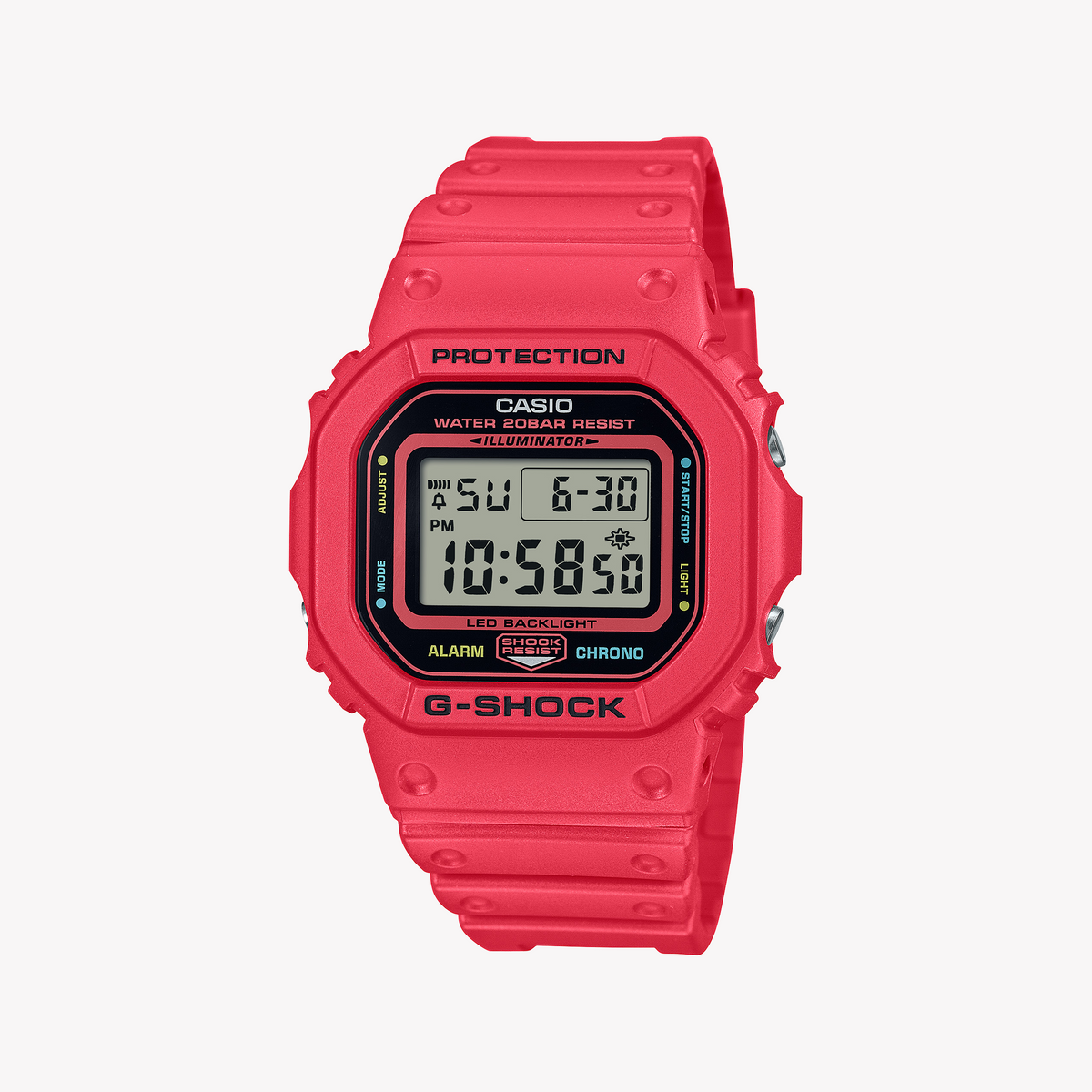 CASIO G-SHOCK DW-5600EP-4ER - UNMATCHED RESILIENCE: BOLD RED MEN'S ADVENTURE WATCH