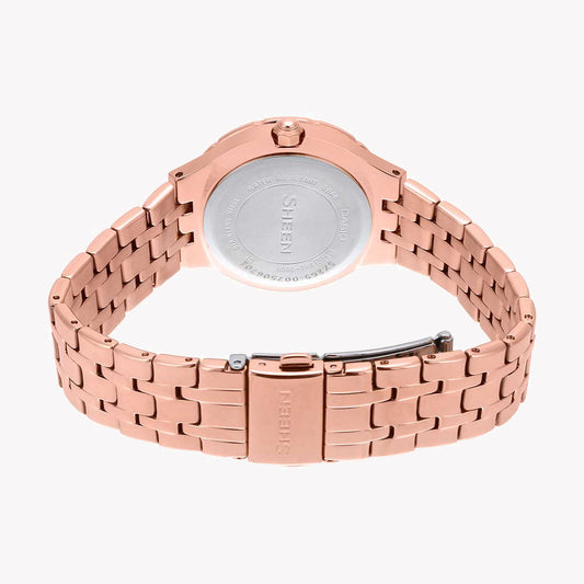 CASIO SHE-3809PG-9AUDR ELEGANT ROSE GOLD TIMEPIECE - STUNNING SWAROVSKI CRYSTALS & WATER RESISTANT-i-Watch-2