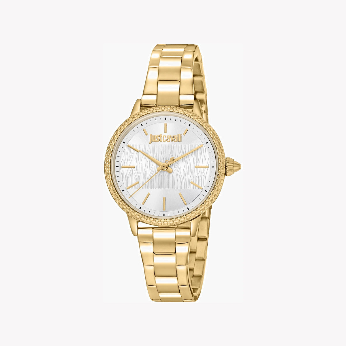 JUST CAVALLI Women's Watch with Gold Stainless Steel Case and Gold Stainless Steel Band