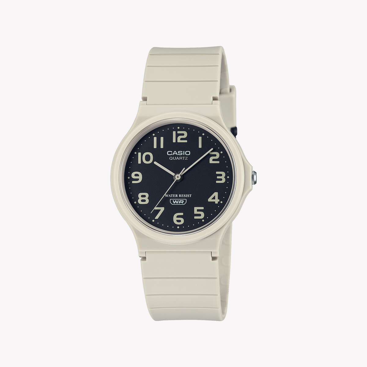 CASIO MQ-24UC-8BDF ADVENTURE READY - SPORTY ELEGANCE UNISEX WATCH with white resin case and bold black dial