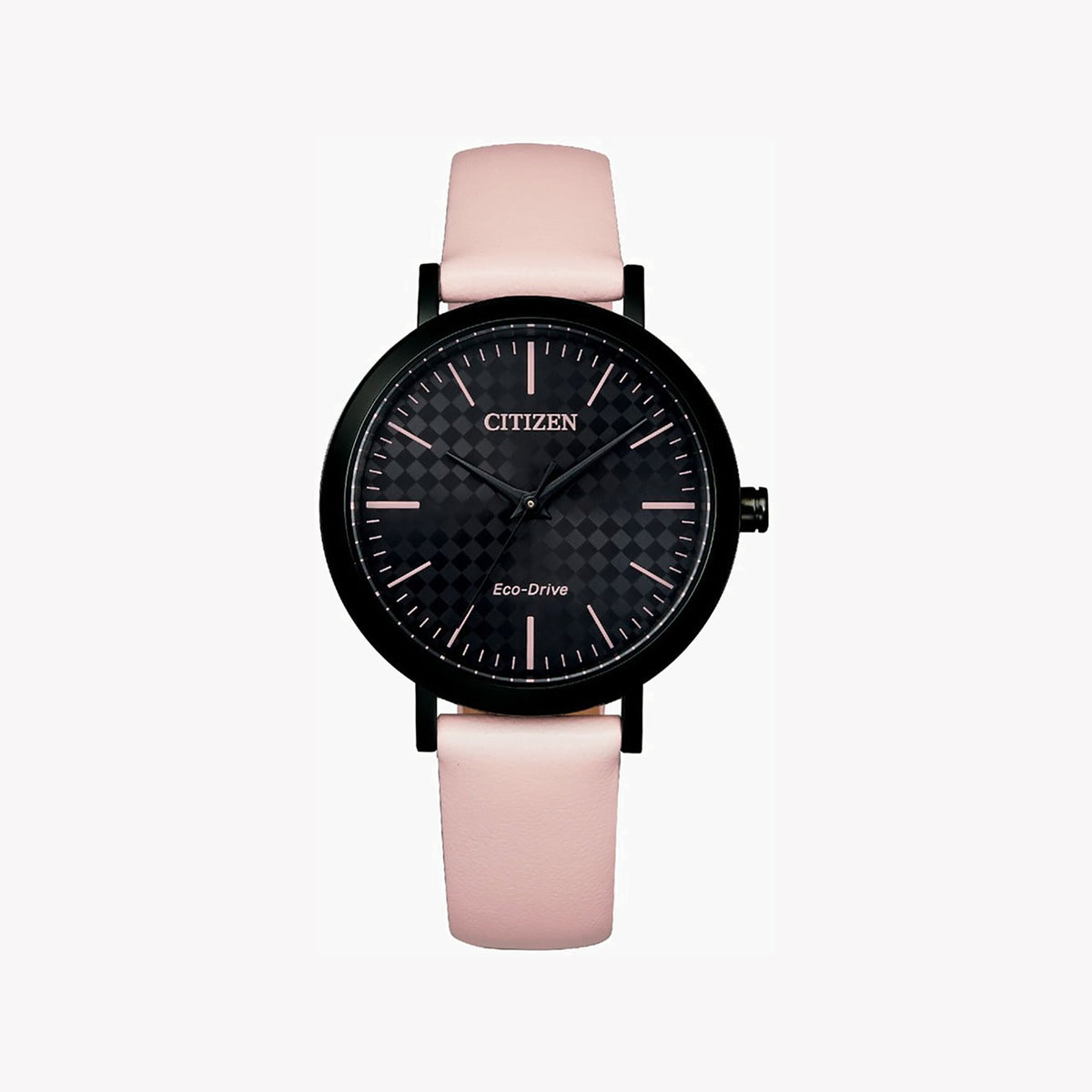 CITIZEN EM0765-01E CHIC INNOVATION - ELEGANT ECO-DRIVE WOMEN'S WATCH with Black Case & Pink Leather Band
