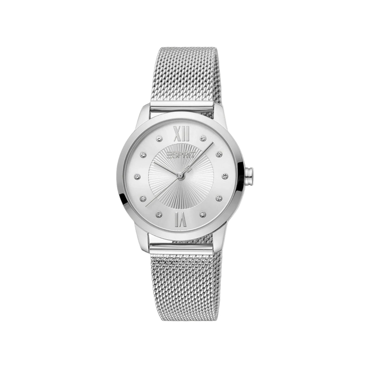 ESPRIT Women's Watch with Silver Stainless Steel Case and Silver Stainless Steel Band