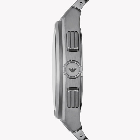 EMPORIO ARMANI AR11560 - SLEEK SILVER MODERNITY Men's Watch with Bold Black Dial and Durable Band-i-Watch-2