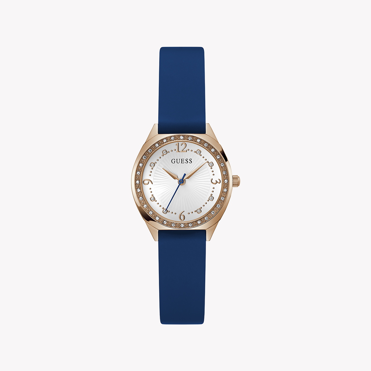 GUESS GW0820L2 CHIC SPIRIT - MODERN ROSE GOLD & BLUE SILICONE WOMEN'S WATCH