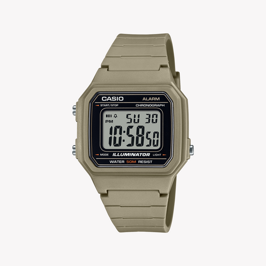 CASIO W-217H-5AVDF ACTIVE STYLE - RUGGED YET ELEGANT MEN'S WATCH WITH BEIGE RESIN BAND-i-Watch-2