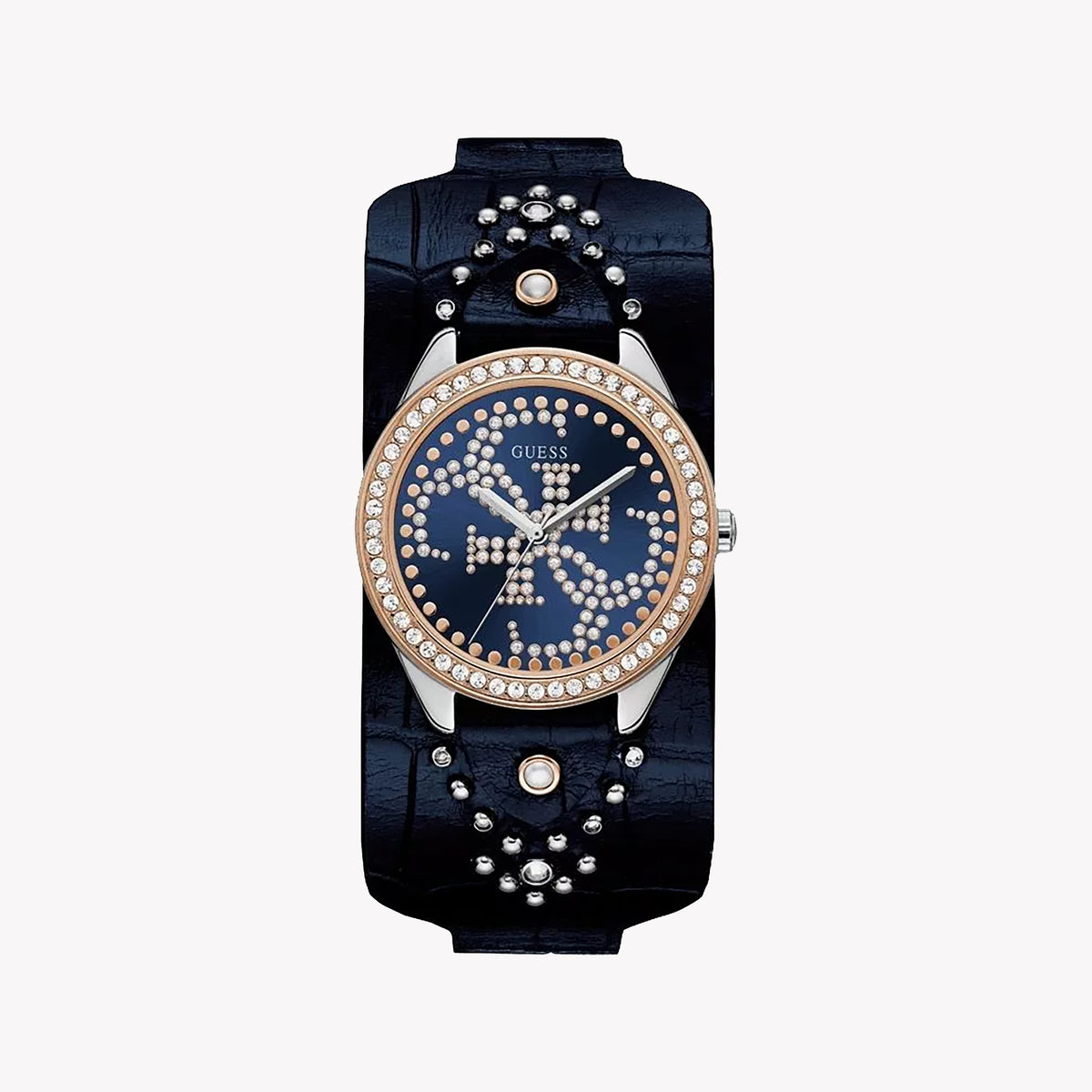 GUESS W1140L3 - BOLD ROSE GOLD & NAVY SOPHISTICATION Women's Watch with Vibrant Blue Dial