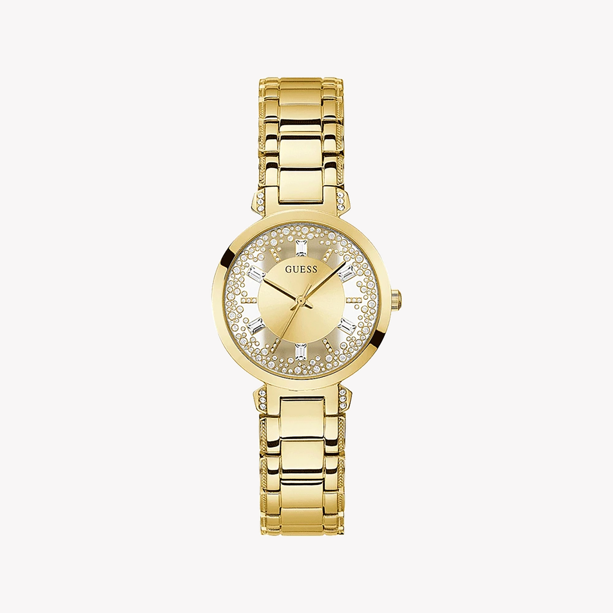 GUESS GW0470L2 GOLD GLAM - ELEGANT WOMEN'S TIMEPIECE WITH CHAMPAGNE DIAL & STAINLESS STEEL BAND