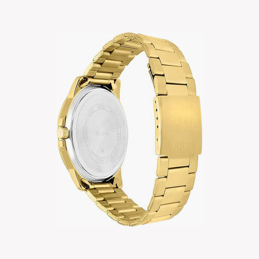 MTP-VD01G-1CVUDF - TIMELESS ELEGANCE MEN'S WATCH WITH GOLD STAINLESS STEEL STRAP & BLACK DIAL-i-Watch-2