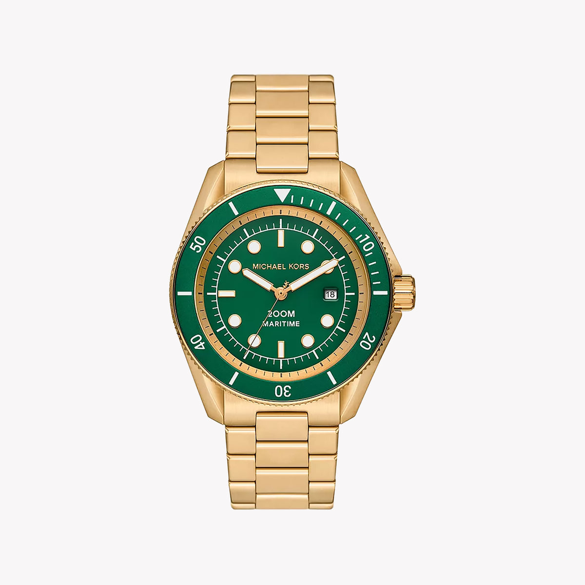 MICHAEL KORS MK9162 - BOLD SOPHISTICATION WITH VIBRANT GREEN DIAL & GOLD STAINLESS STEEL BAND