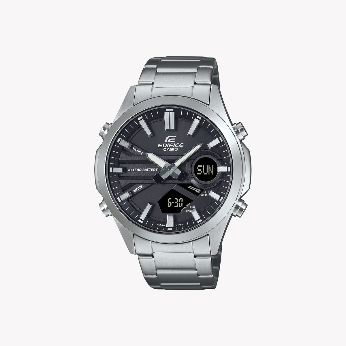 CASIO EDIFICE EFV-C120D-1AEF - ELEGANT VERSATILITY MEN'S WATCH with Silver Case & Black Dial