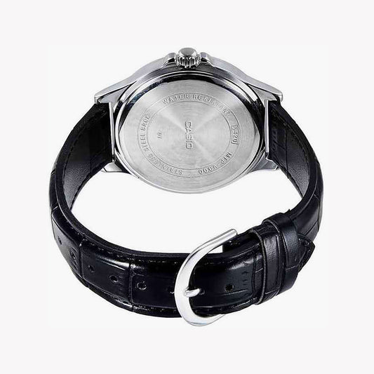 CASIO MTP-V002L-1BUDF CLASSIC TIMEPIECE - ELEGANT MEN'S WATCH WITH LEATHER STRAP AND BLACK DIAL-i-Watch-2