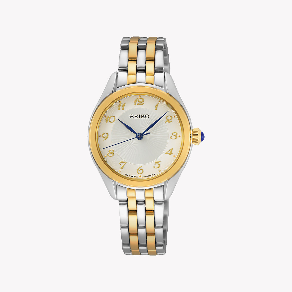 SEIKO SUR380P1 Women's Elegant Quartz Watch - 29mm Silver/Gold-i-Watch