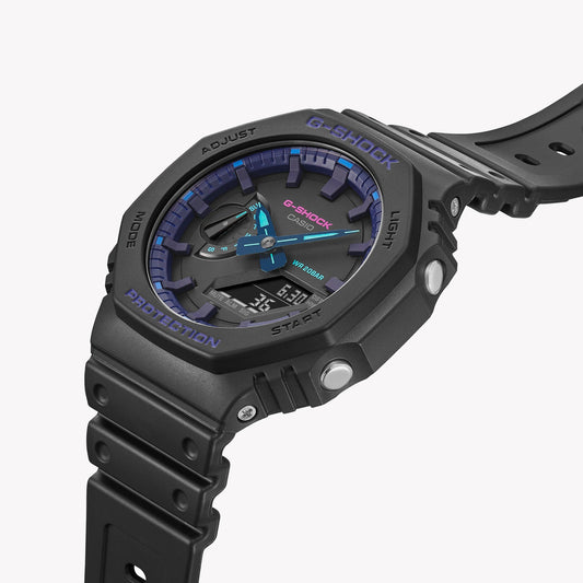 CASIO G-SHOCK GA-2100VB-1ADR - BOLD BLACK VIBRANCE MEN'S WATCH: TOUGH STYLE WITH A MODERN EDGE-i-Watch-2