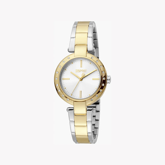 ESPRIT Women's Watch with Silver Stainless Steel Case and Silver & Gold Stainless Steel Band-i-Watch-2