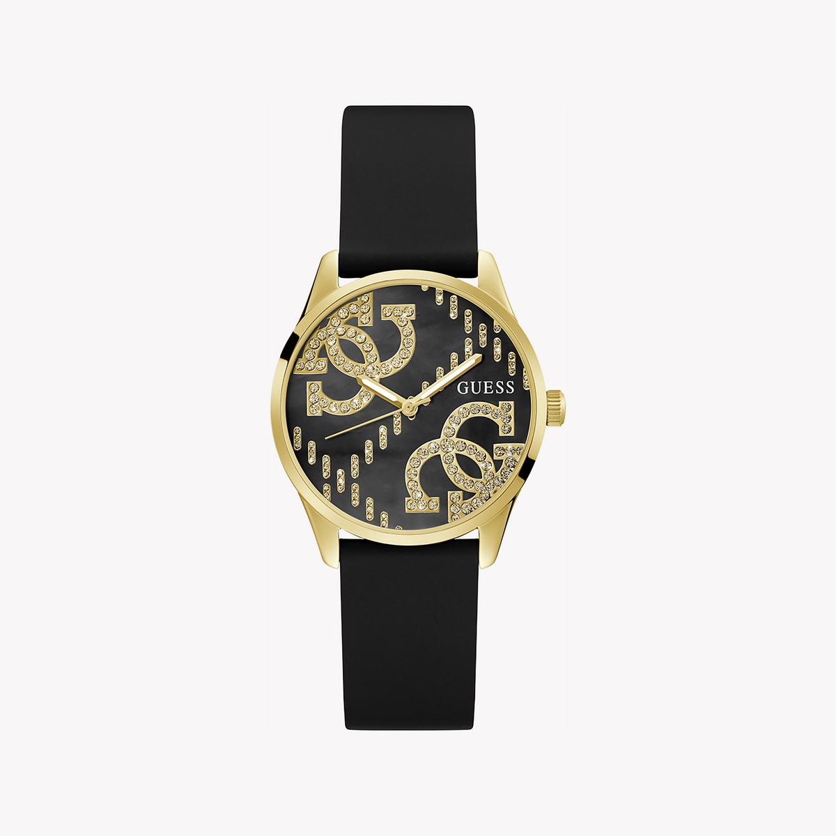GUESS GW0755L3 BOLD GLAM - RADIANT GOLD & BLACK DIAL Women's Watch for the Dynamic Lifestyle
