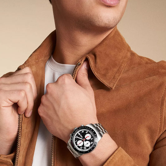 FOSSIL FS6045 TIMELESS ELEGANCE - MEN'S STAINLESS STEEL CHRONOGRAPH WATCH WITH BLACK DIAL-i-Watch-2