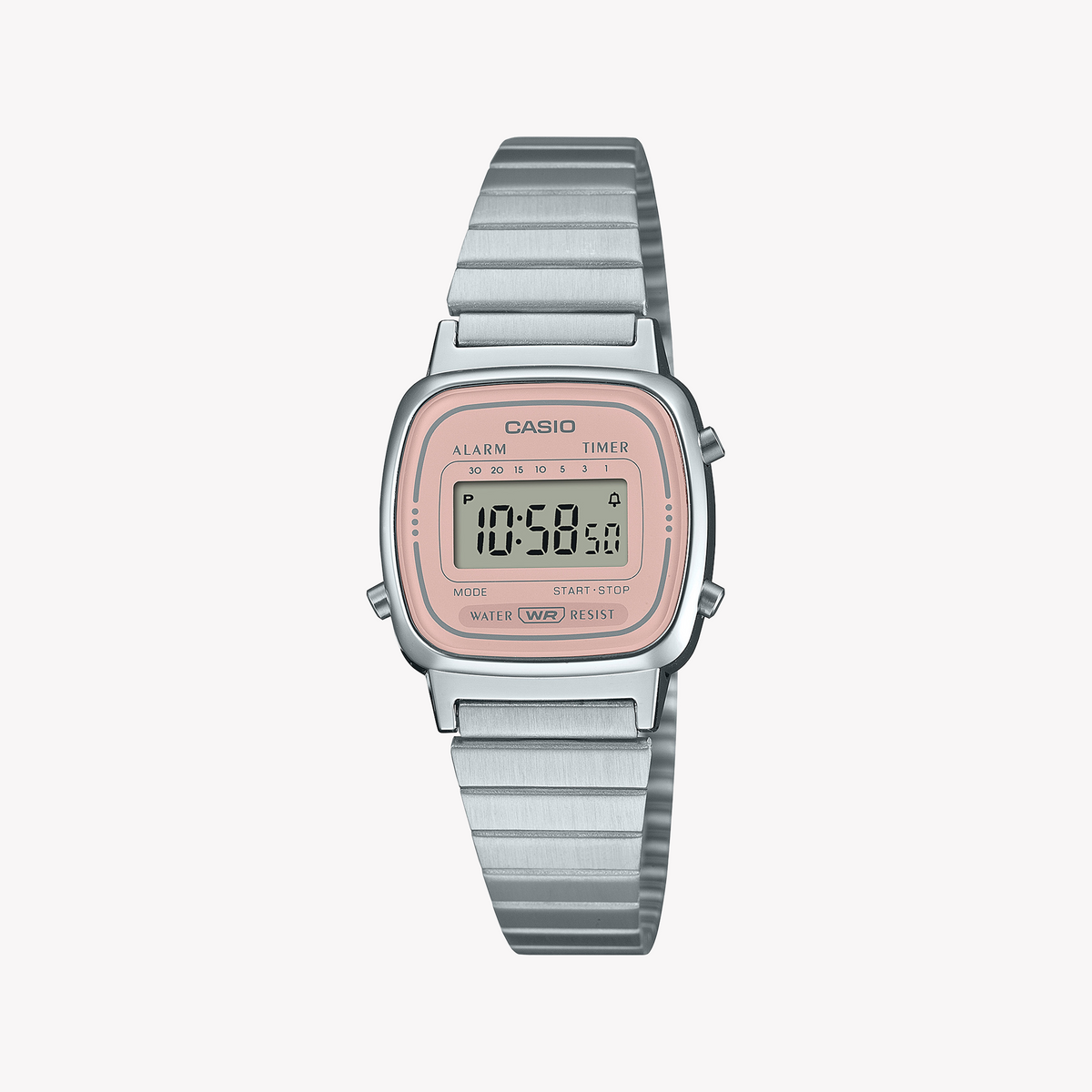 CASIO LA670WEA-4A2EF - PINK CHARM - STYLISH DIGITAL WOMEN'S WATCH with Silver Accents & Functionality
