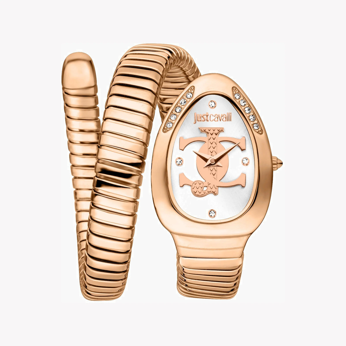 JUST CAVALLI Women's Watch with Rose Gold Stainless Steel Case and Rose Gold Stainless Steel Band