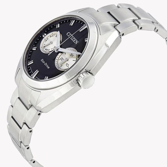CITIZEN BU4010-56E - DYNAMIC ELEGANCE: Men's Eco-Drive Watch with Silver Stainless Steel & Black Dial-i-Watch-2