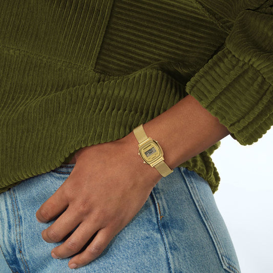 CASIO LA-670WEMY-9EF GOLD MESH - STYLISH FUNCTIONALITY WATCH FOR MODERN LIFESTYLES-i-Watch-2