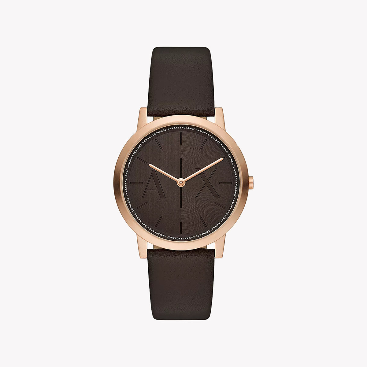 A|X ARMANI EXCHANGE AX2873 - MODERN ELEGANCE MEN'S WATCH WITH BROWN STAINLESS STEEL & GOLD LEATHER
