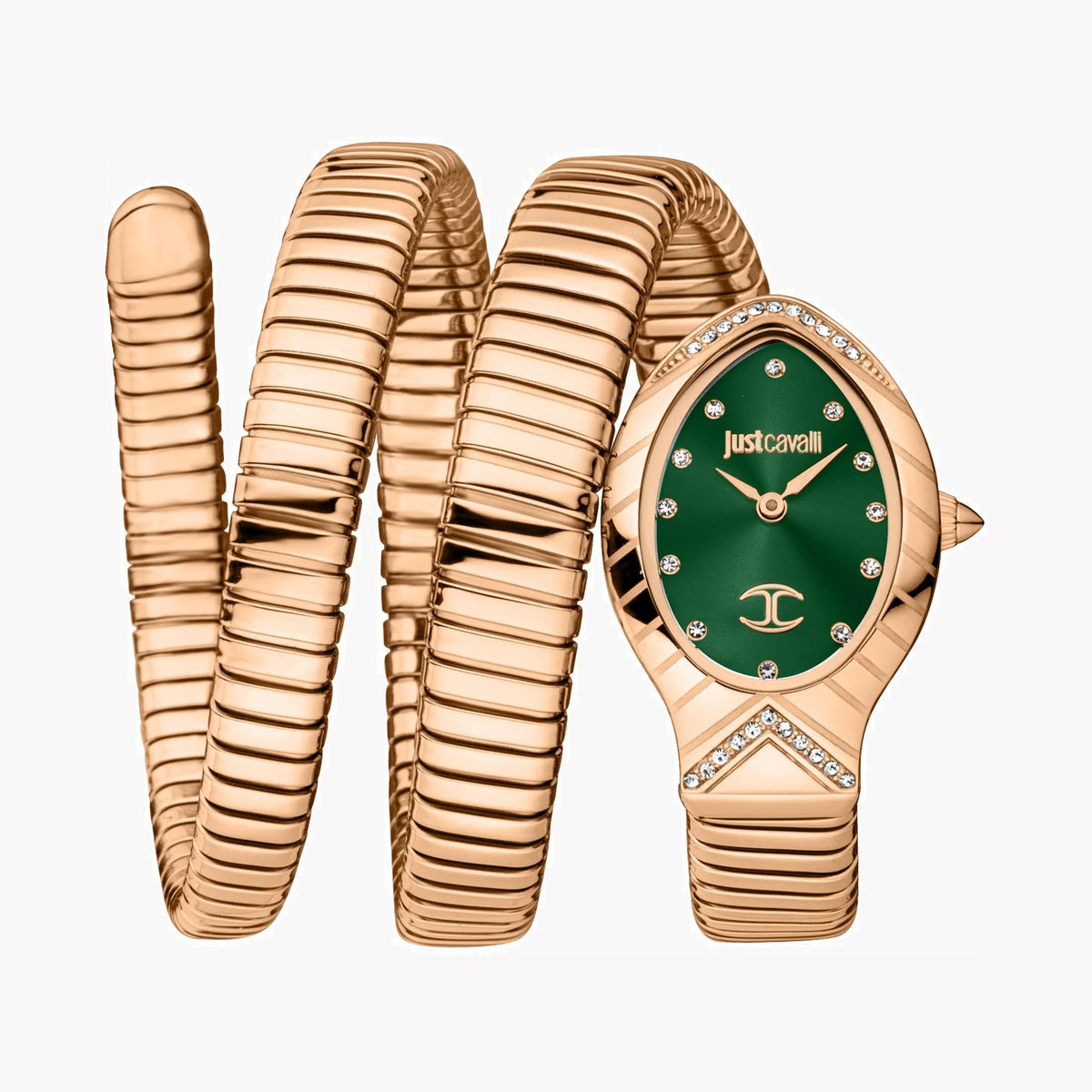 JUST CAVALLI Women's Watch with Rose Gold Stainless Steel Case and Rose Gold Stainless Steel Band