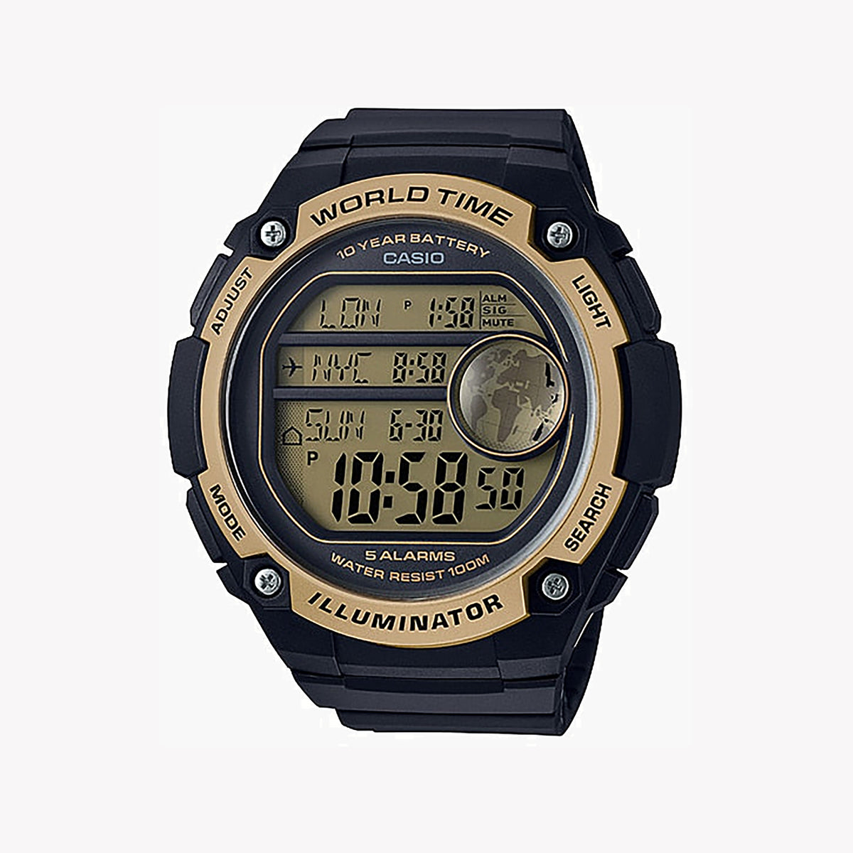 CASIO AE-3000W-9AVDF ADVENTURE READY - MEN'S SPORTY MULTI-FUNCTIONAL WATCH WITH BLACK RESIN BAND