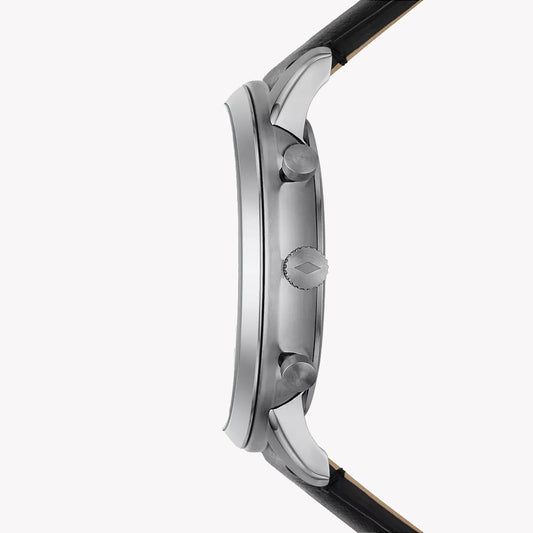 FOSSIL FS6016 TIMELESS ELEGANCE - MEN'S WATCH WITH BURGUNDY DIAL & BLACK LEATHER BAND-i-Watch-2