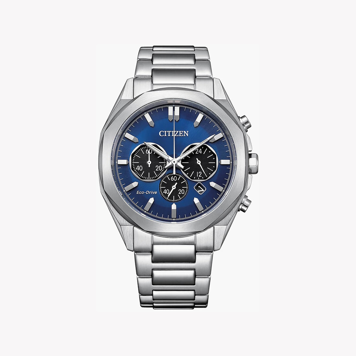 CITIZEN CA4590-81L MENS CHRONOGRAPH - ELEGANT BLUES & SLEEK SILVER DESIGN TIMEPIECE