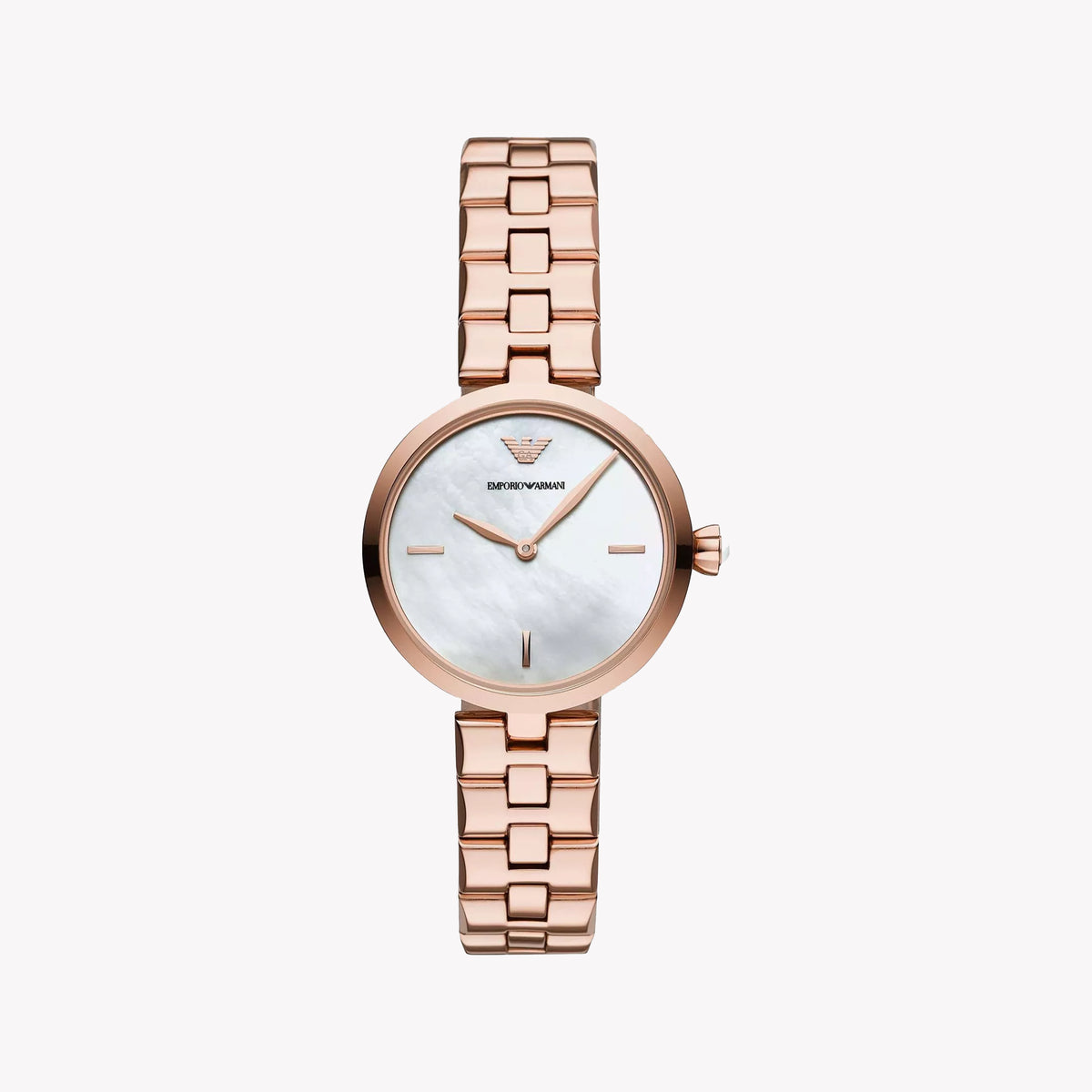 EMPORIO ARMANI AR11196 RADIANT ELEGANCE - ROSE GOLD WOMEN'S WATCH WITH WHITE DIAL