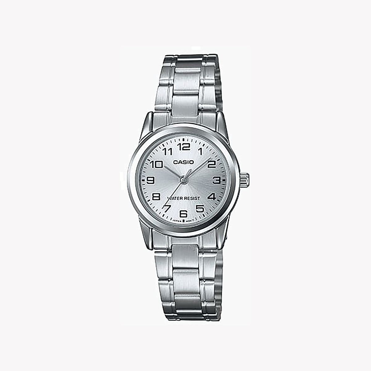CASIO Women's Watch with Silver Stainless Steel Case and Silver Stainless Steel Band