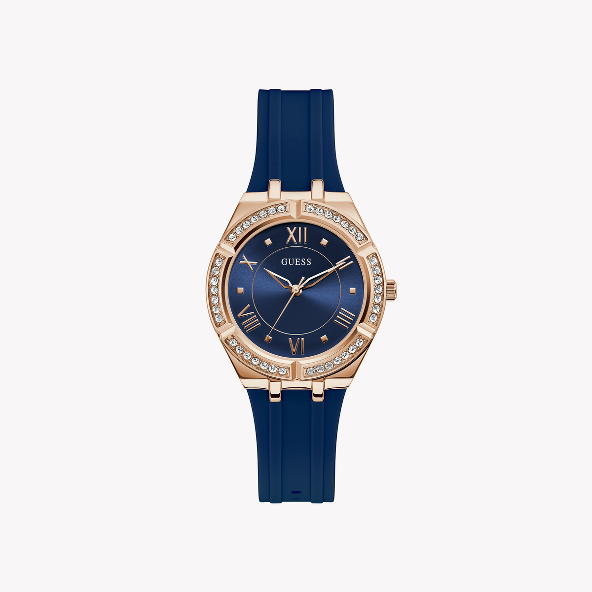 GUESS GW0034L4 CHARMING TIMEPIECE - VIBRANT ROSE GOLD & BLUE WOMEN'S WATCH