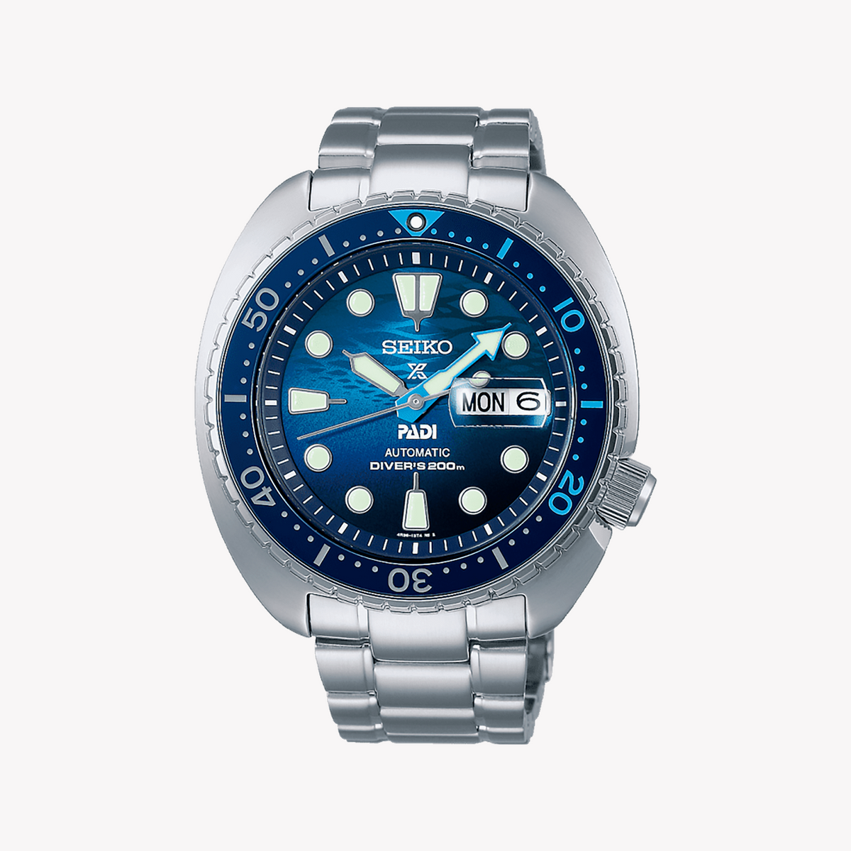 SEIKO SRPK01K1 Men's Automatic Watch - Blue Dial, 45mm Steel-i-Watch