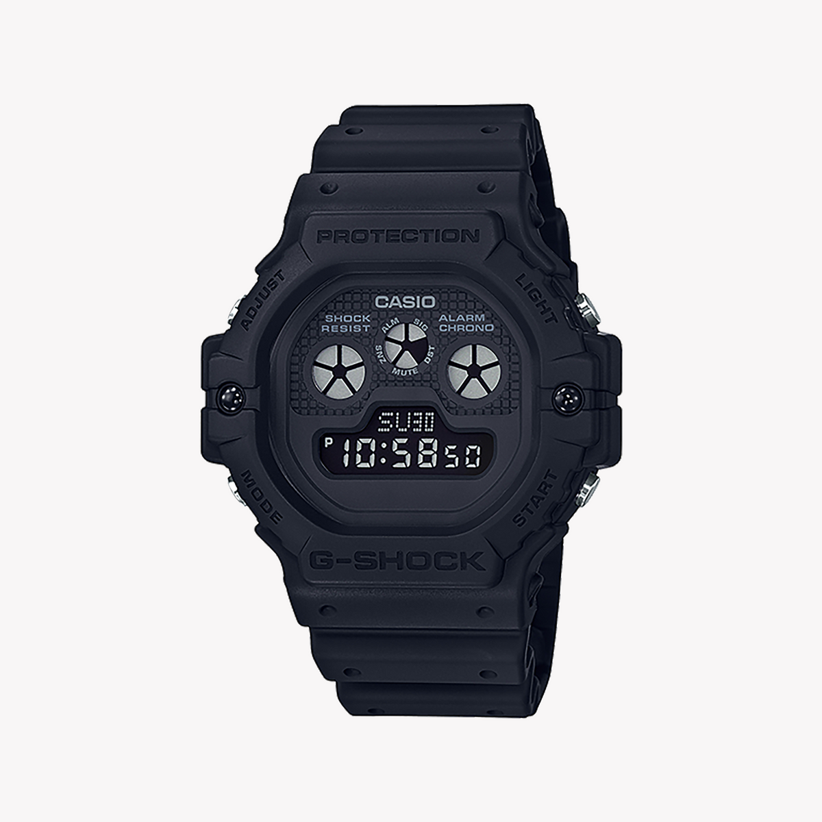 CASIO G-SHOCK DW-5900BB-1DR BOLD ADVENTURE - MEN'S ALL-BLACK RESIN SPORT WATCH