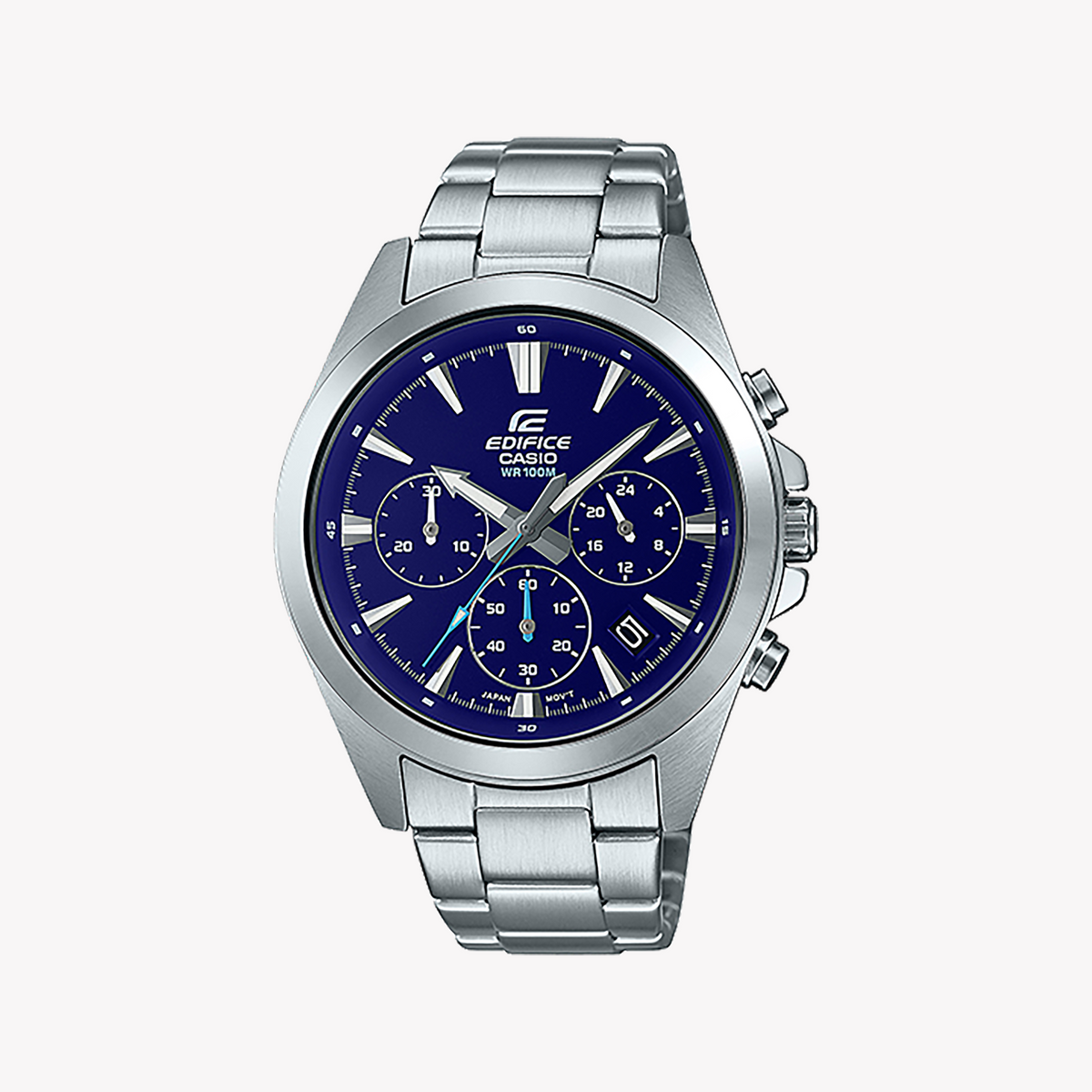 CASIO EDIFICE EFV-630D-2AVUDF - SPORTY ELEGANCE MEN'S WATCH with Stainless Steel & Blue Dial