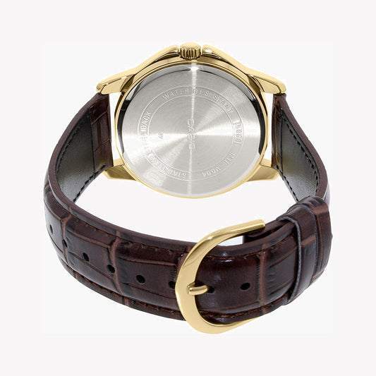 CASIO MTP-V004GL-7AUD ELEGANCE REDEFINED - STYLISH MEN'S WATCH WITH GOLD STAINLESS STEEL & LEATHER BAND-i-Watch-2
