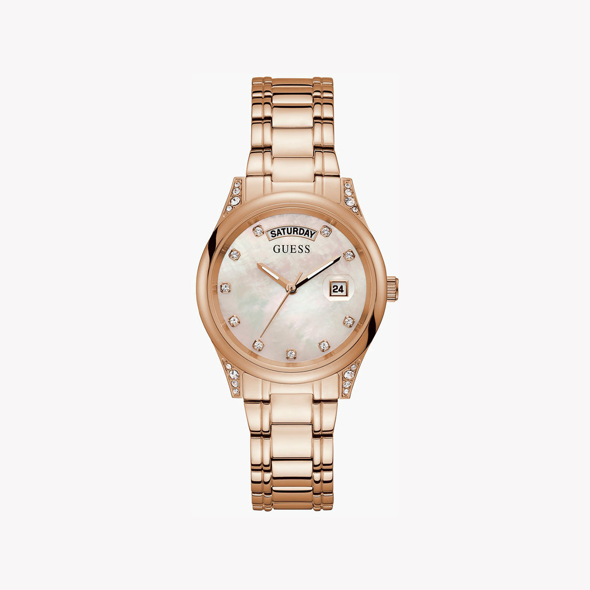 GUESS GW0047L2 ROSE GOLD ELEGANCE - SOPHISTICATED WOMEN'S TIMEPIECE WITH WHITE DIAL
