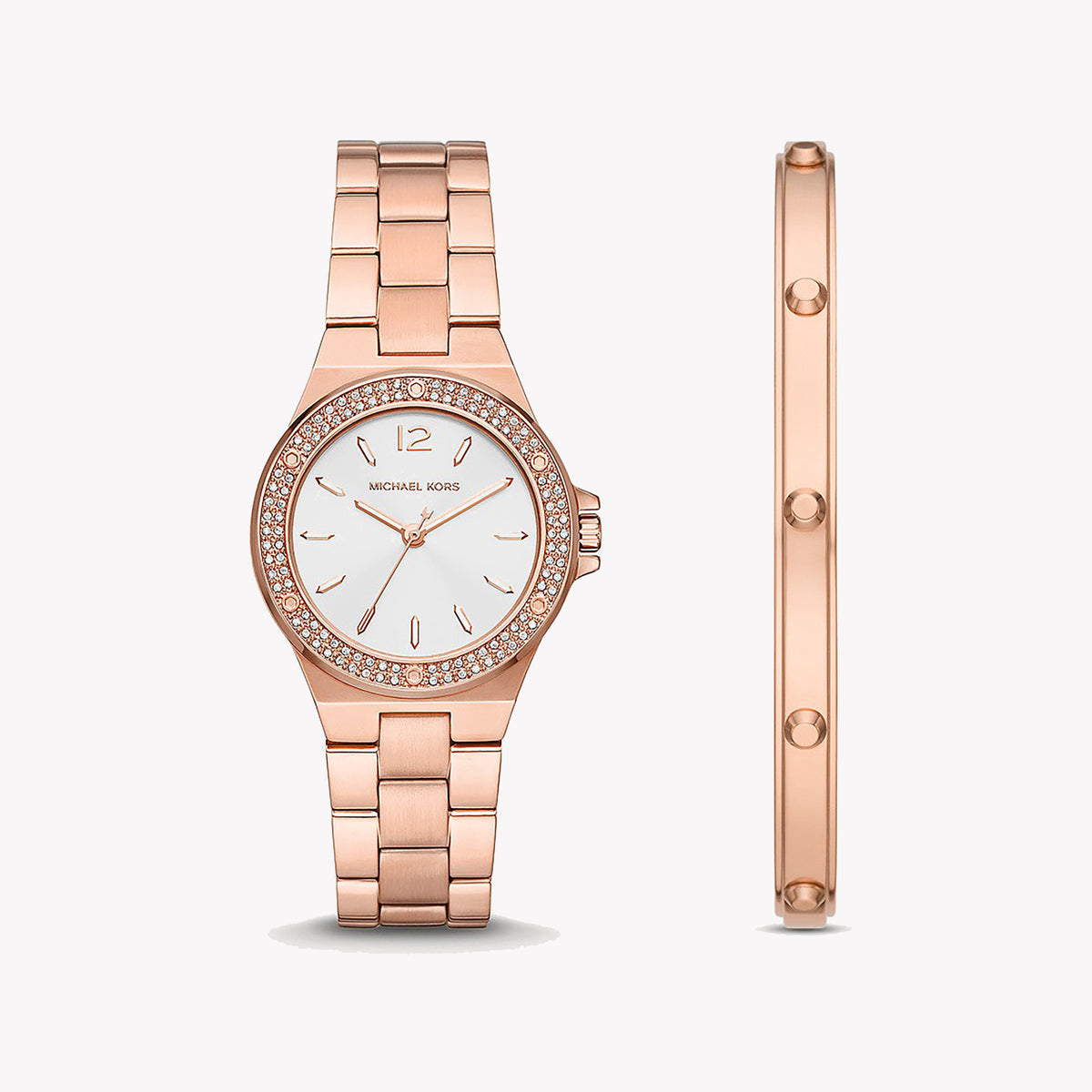 MICHAEL KORS MK1073SET - CHIC ROSE GOLD TIMEPIECE FOR WOMEN - ELEGANT & FUNCTIONAL