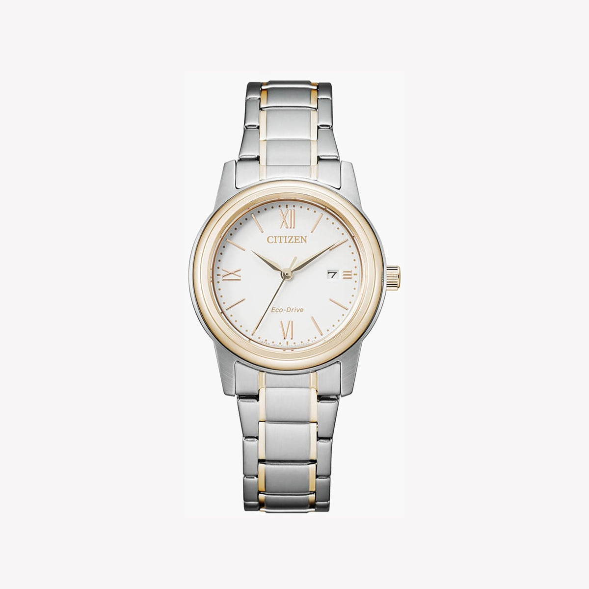 CITIZEN FE1226-82A - ELEGANT CHARM: Women's Stainless Steel Watch with Date & Crystal Accents