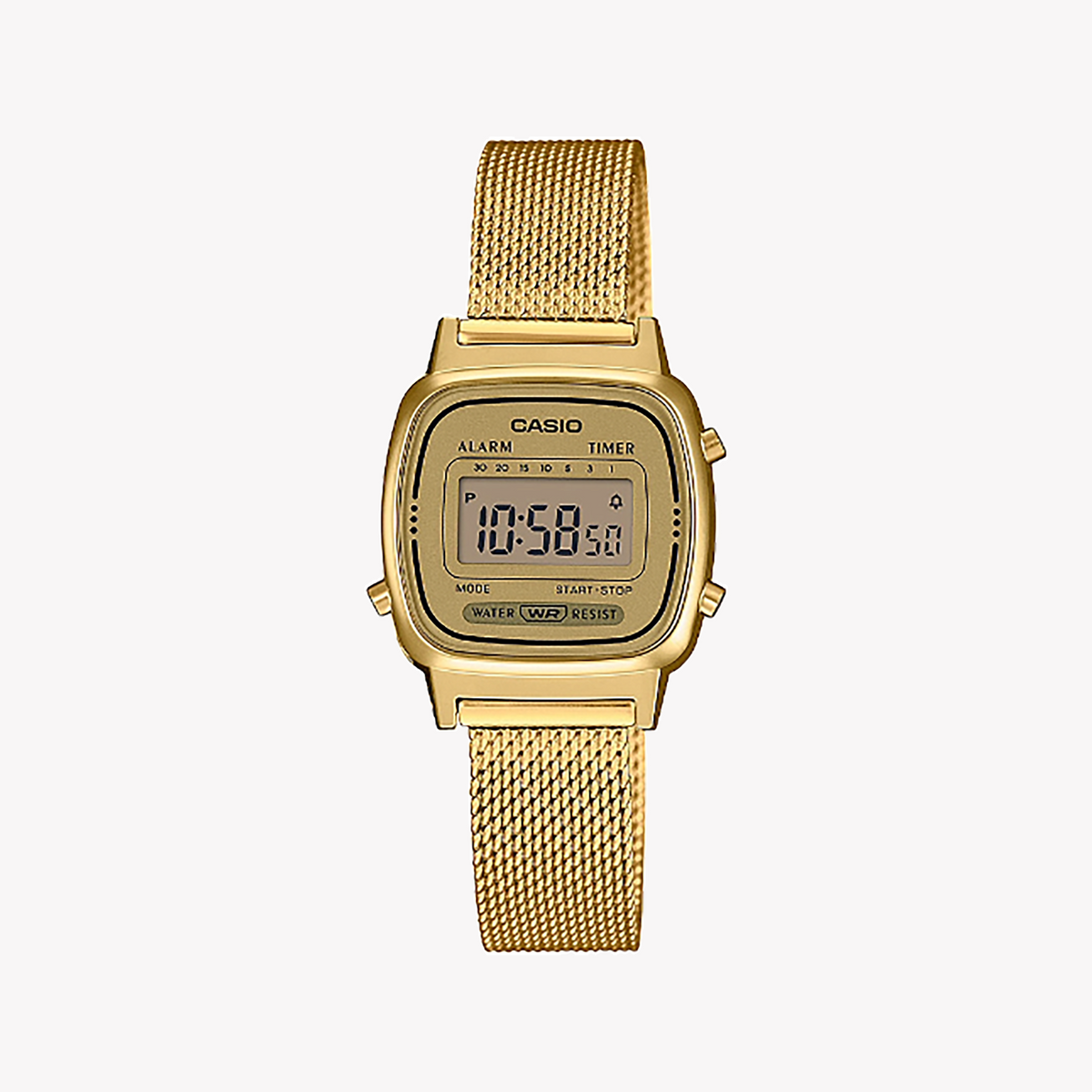 CASIO LA-670WEMY-9EF GOLD MESH - STYLISH FUNCTIONALITY WATCH FOR MODERN LIFESTYLES