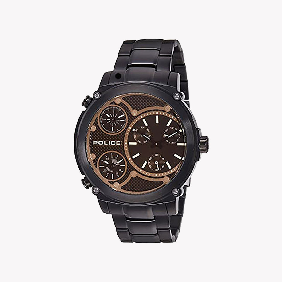 POLICE PL-14830JBB_02M BOLD BLACK STAINLESS STEEL MEN'S WATCH - TIMELESS ELEGANCE & POWER